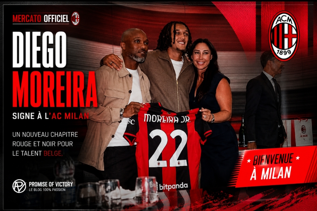 Diego Moreira signe à l’AC Milan : un nouveau défi majeur pour l’international belge