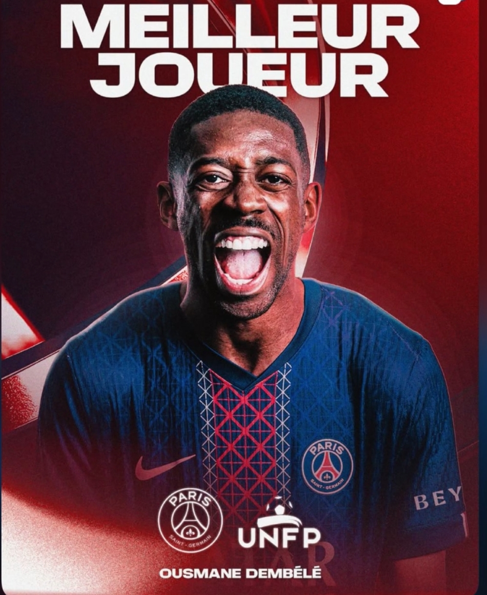 Ousmane Dembélé, élu meilleur joueur de la saison